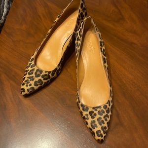 J Crew animal print heel